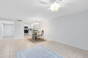 View from Living Room to Dining Room/Kitchen