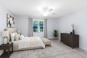 Virtually Staged Primary Bedroom