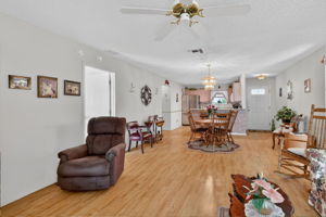 Kitchen, Dining, and Living Rooms