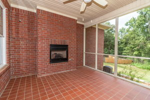 Screened-in Porch W/ Fireplace