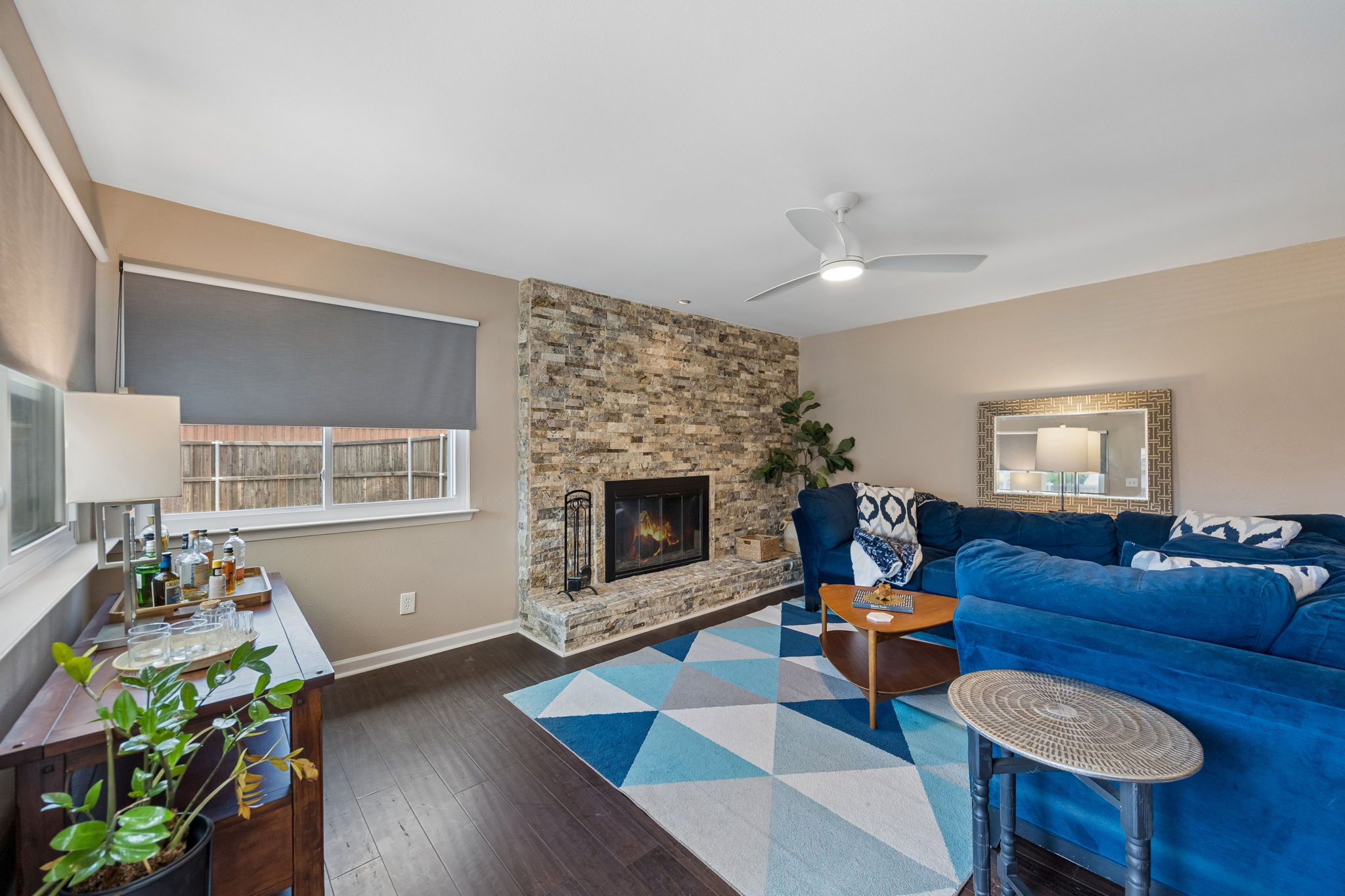 one of two living rooms