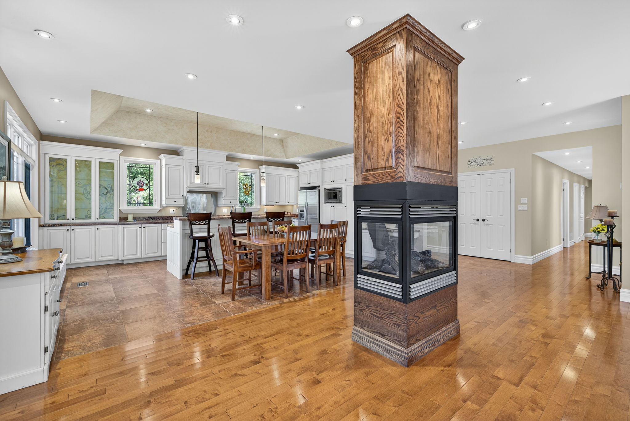 Four sided Gas Fireplace