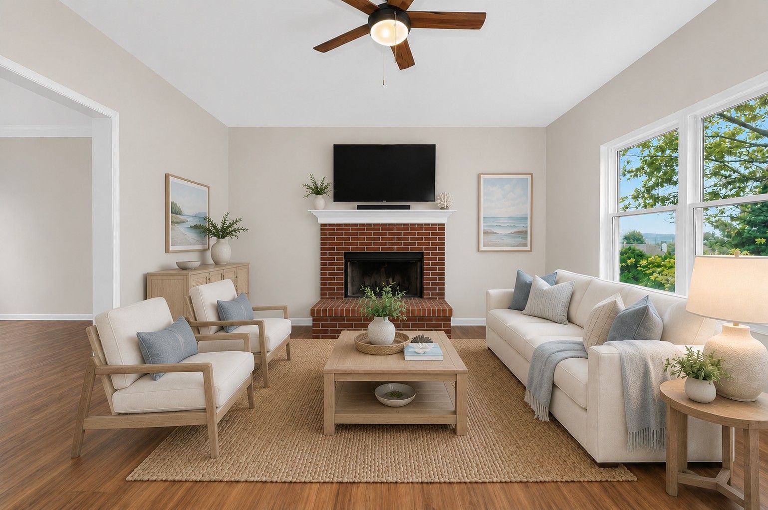 Virtual Staged Family Room