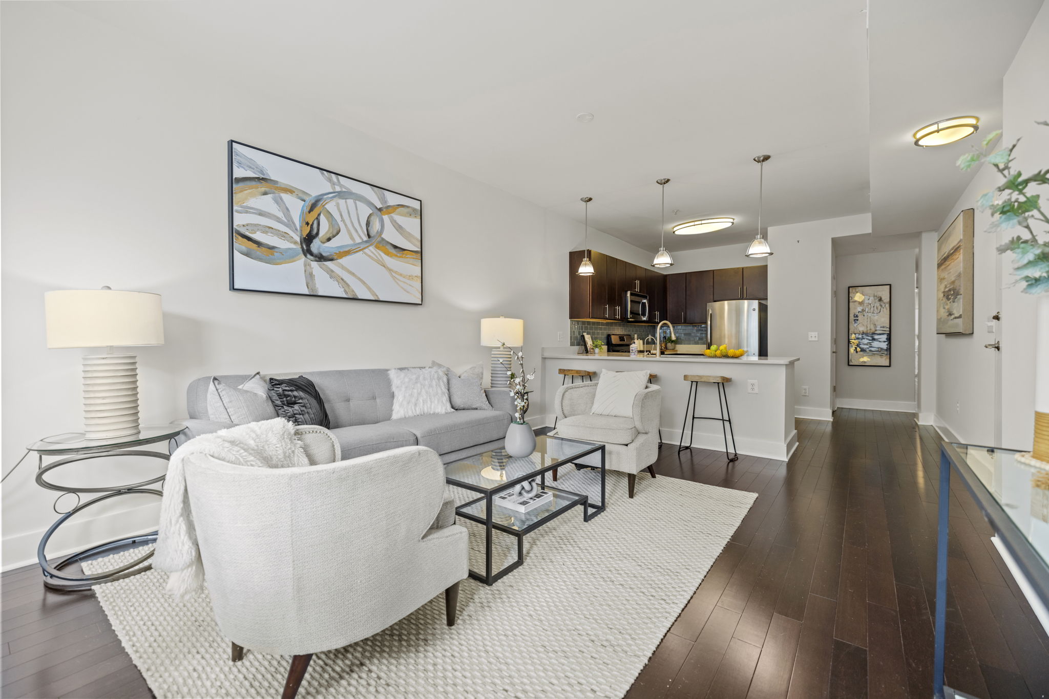 Living Room Open to Kitchen