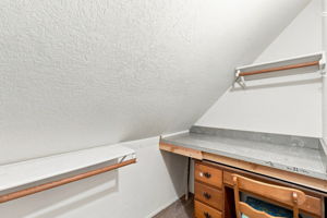 Primary closet with built-in work surface