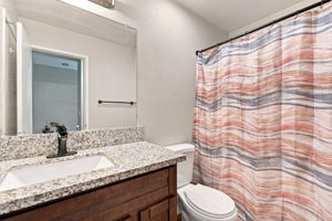 Upstairs Bathroom 2 vanity with granite countertop
