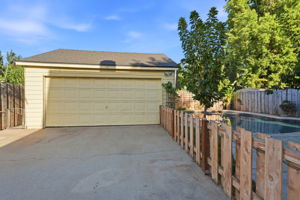 Two-car garage and extended driveway