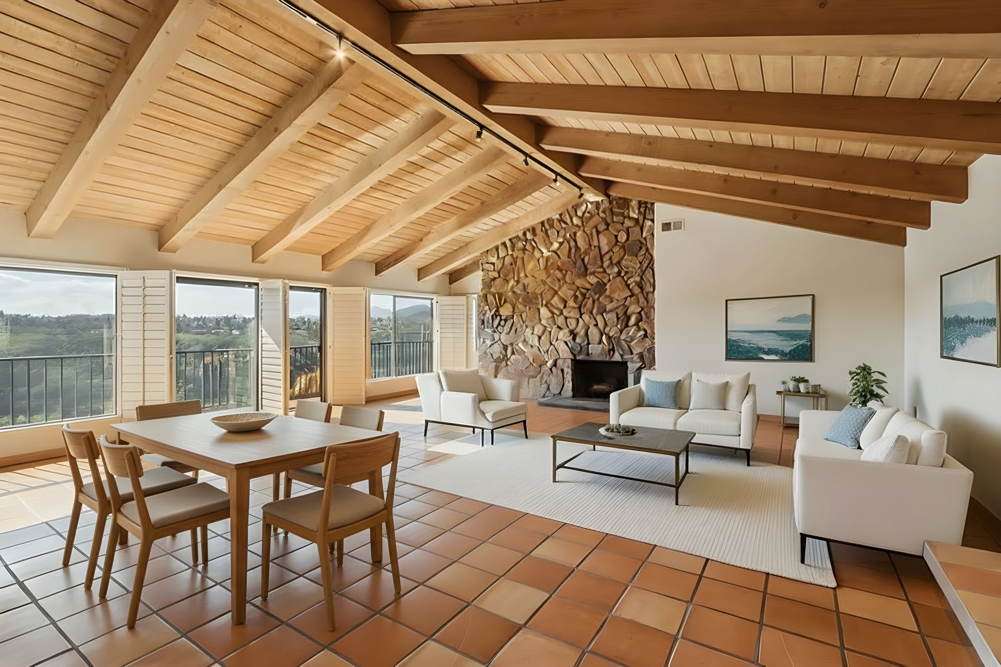 Main living room/dining room w/view