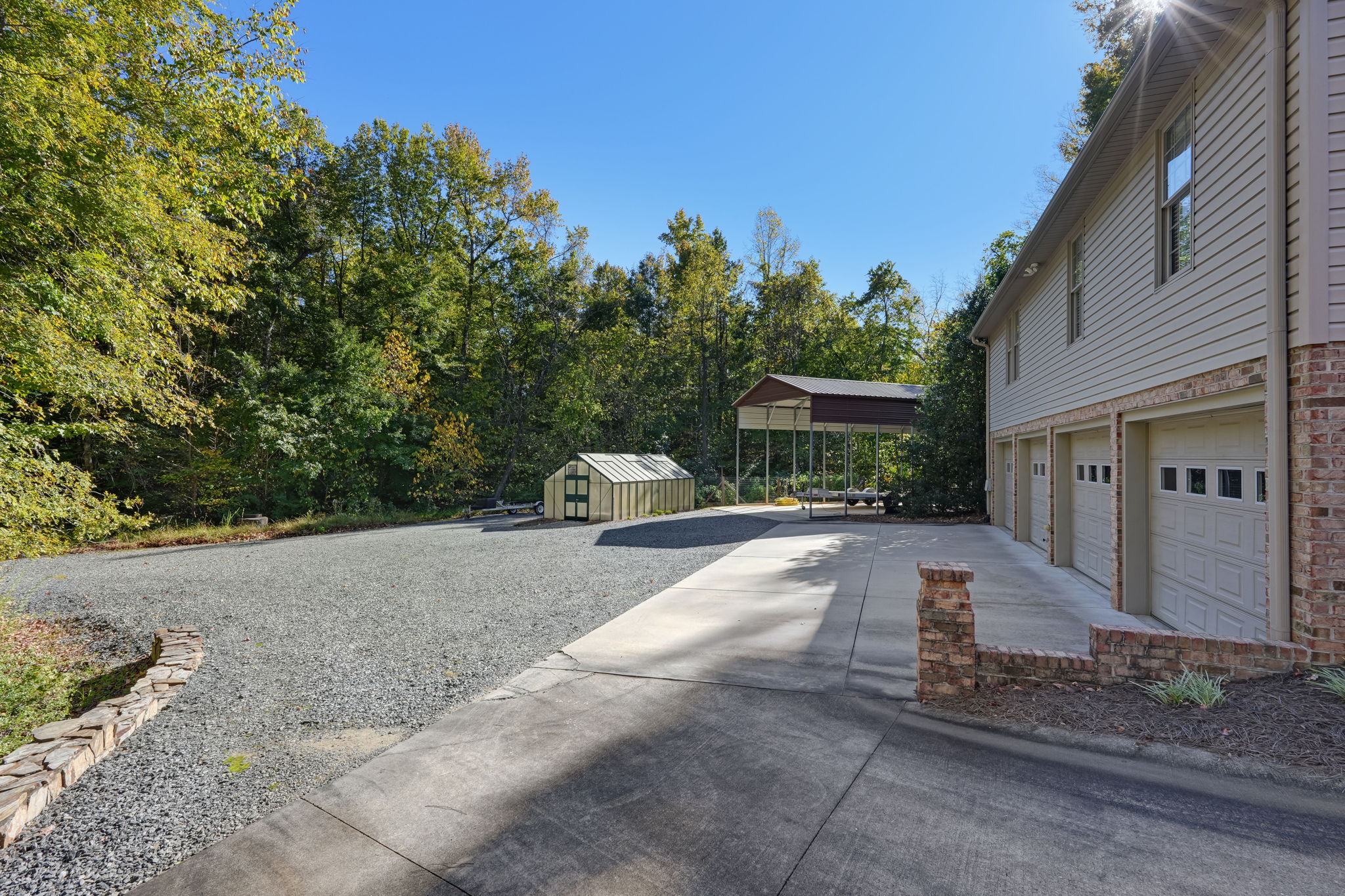 Back View of Garage and RV Shelter