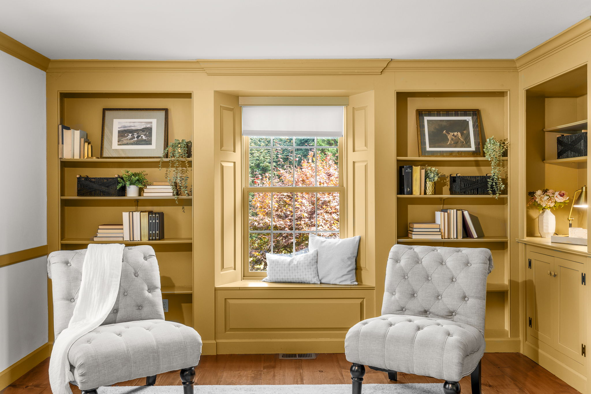Cozy up on the window seat with a favorite book and enjoy the garden views.