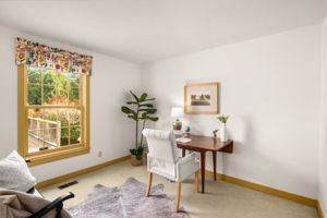 The main floor office offers the option of a fourth bedroom, with a three-quarter bath next door.