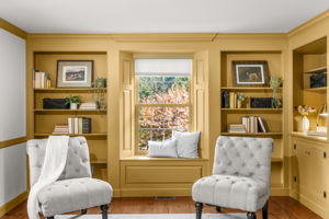 Cozy up on the window seat with a favorite book and enjoy the garden views.