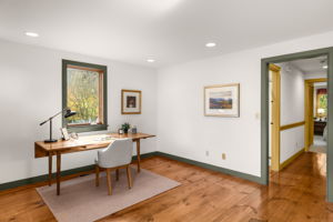 The second bedroom’s spacious adjoining area offers room for another bed, or a cozy sofa and TV.
