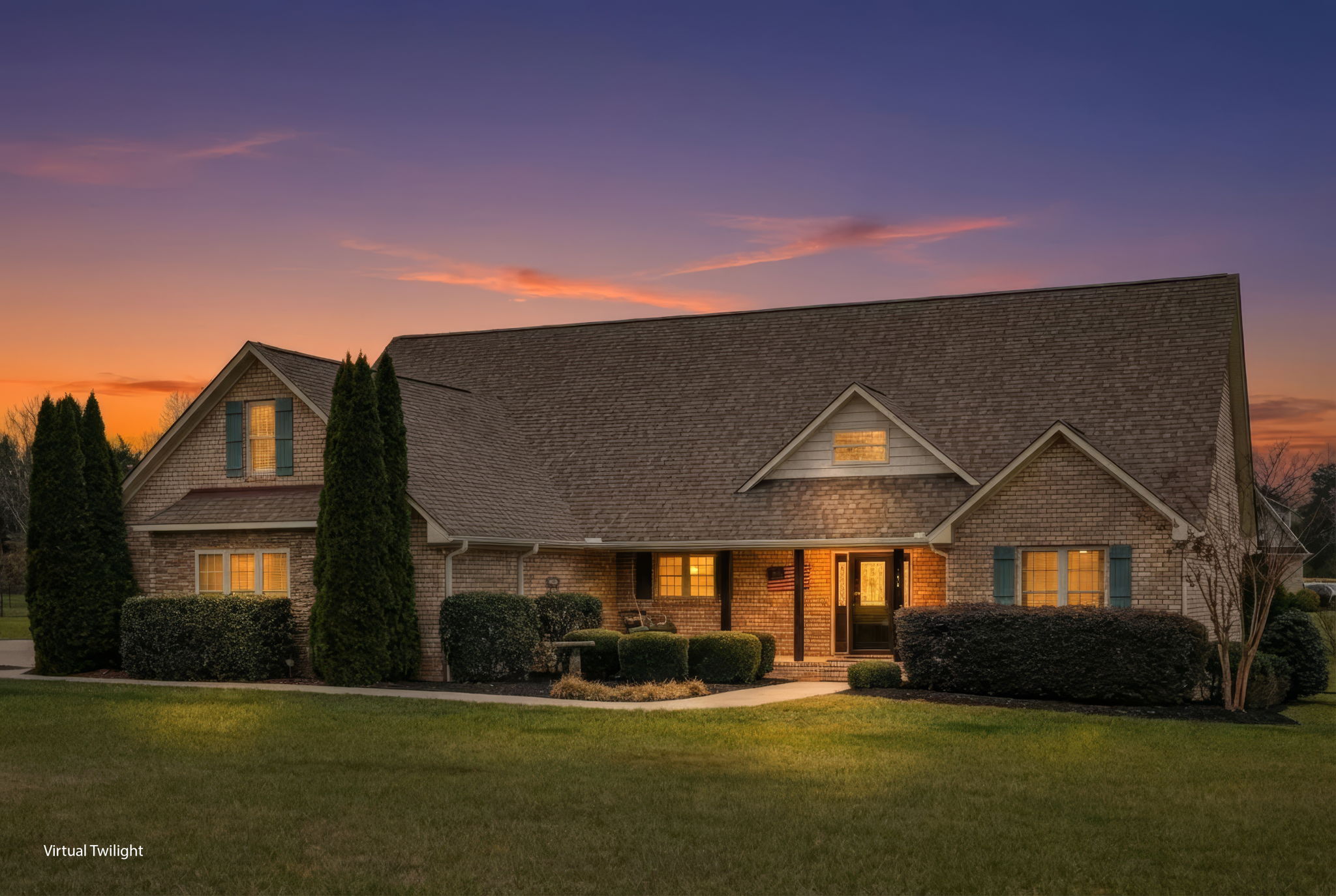 Front of Home Virtual Twilight