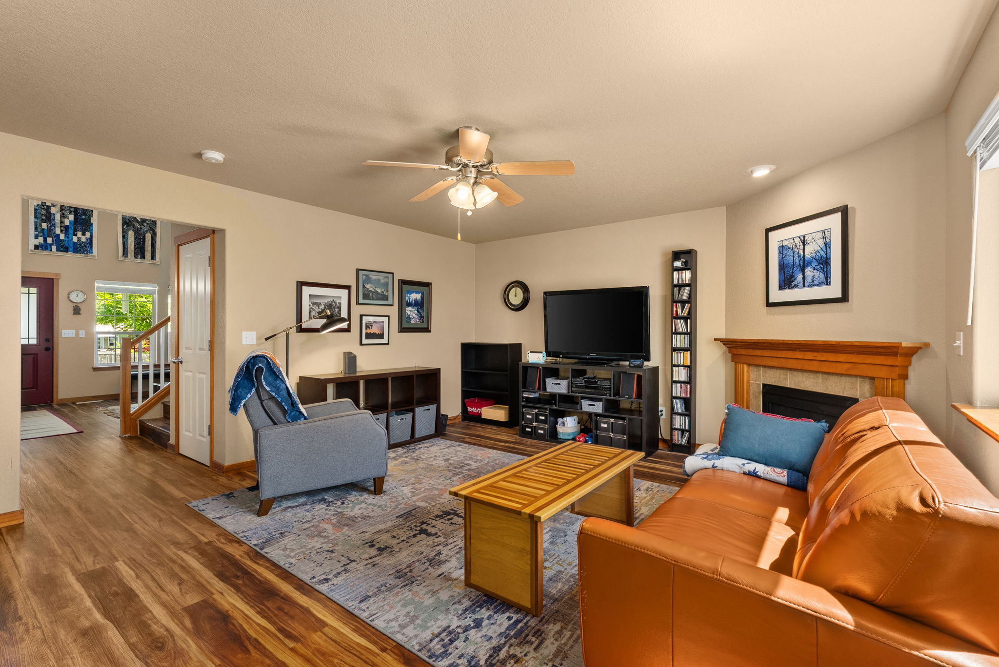 Updated flooring throughout the home with no carpet