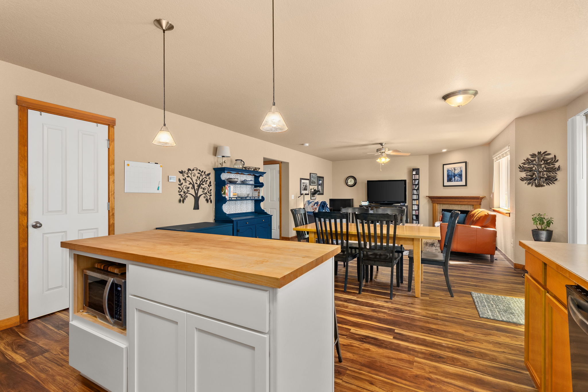 Kitchen opens to living space—ideal for entertaining