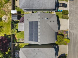 Solar panels positioned for optimal southern exposure