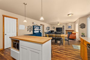 Kitchen opens to living space—ideal for entertaining