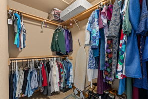Generous walk-in closet in the primary suite