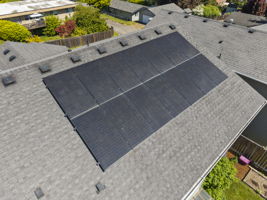 Home equipped with solar panels for energy efficiency