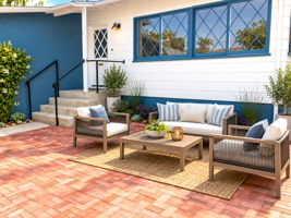 The Entry to the Homes is Up a Half Flight of Stairs from the Front Yard. Virtually Staged