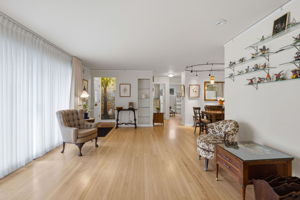 Welcoming front foyer with coat closet