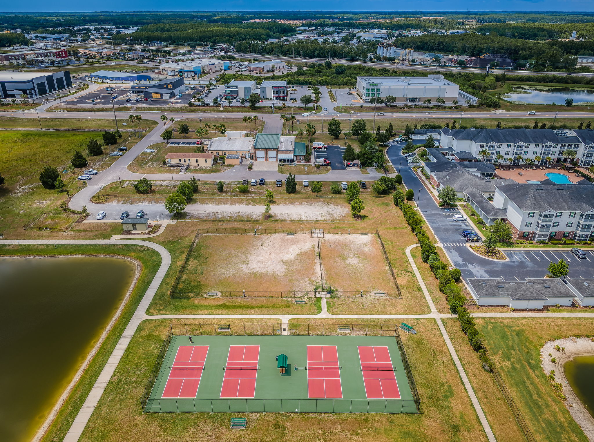 Pickelball Court and Dog Park