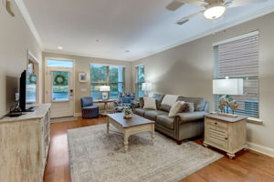 Enter to a bright, open living area...
