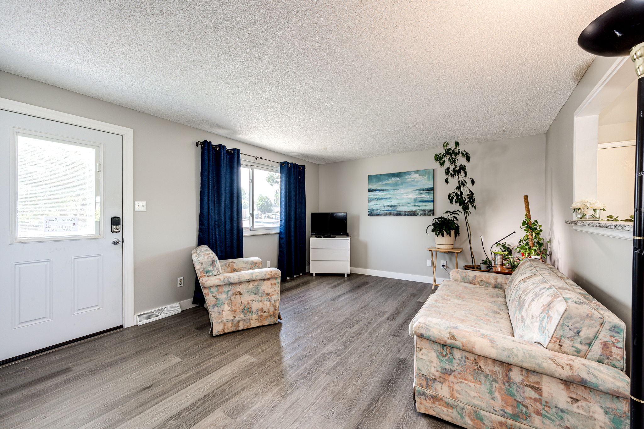 Open Living Room w Carefree Vinyl Flooring