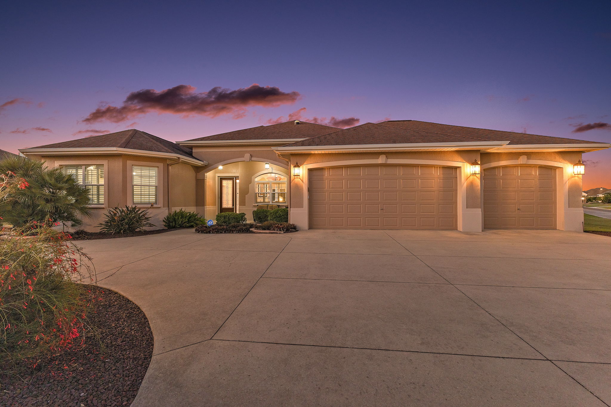 Twilight Front Elevation
