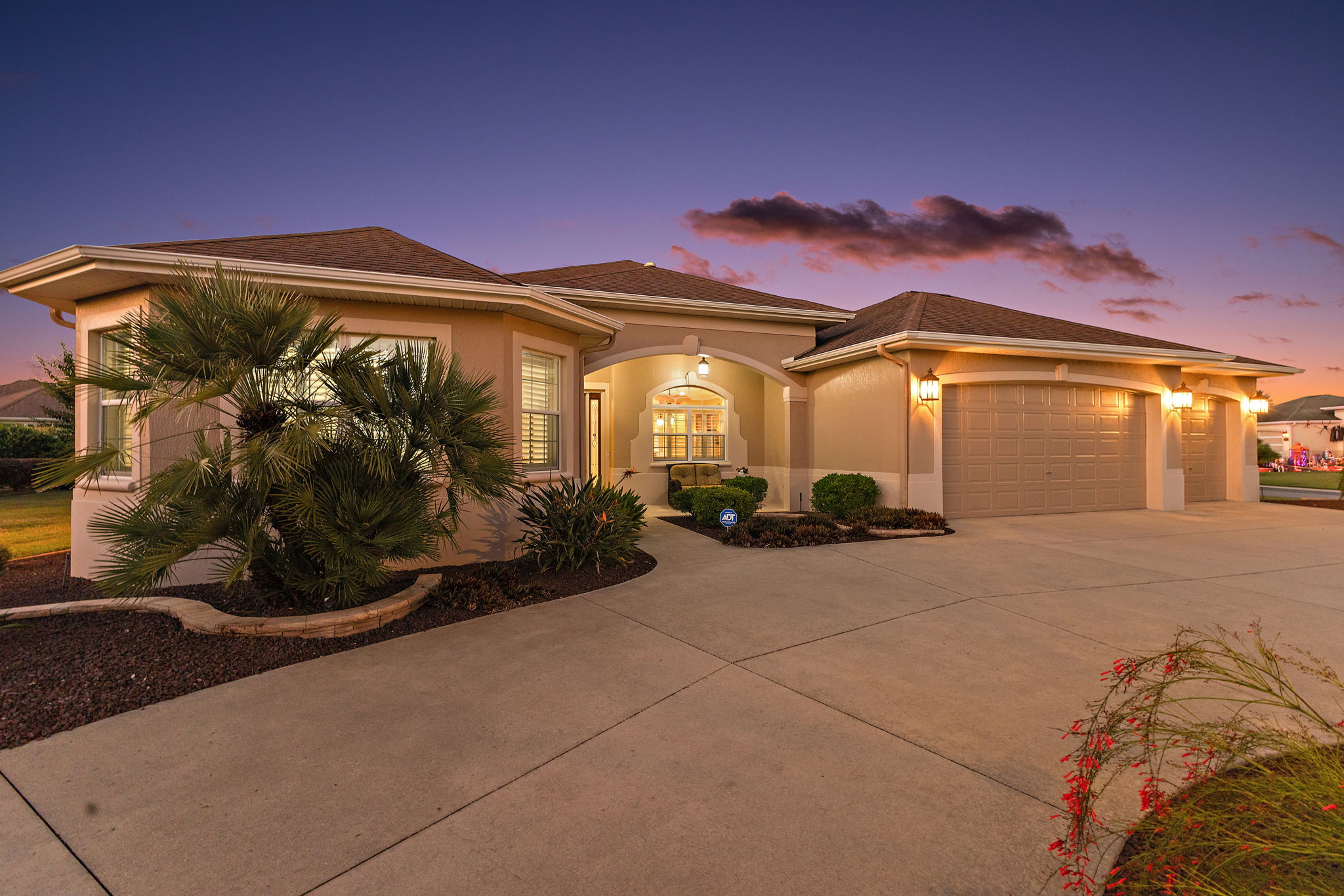 Twilight Front Elevation