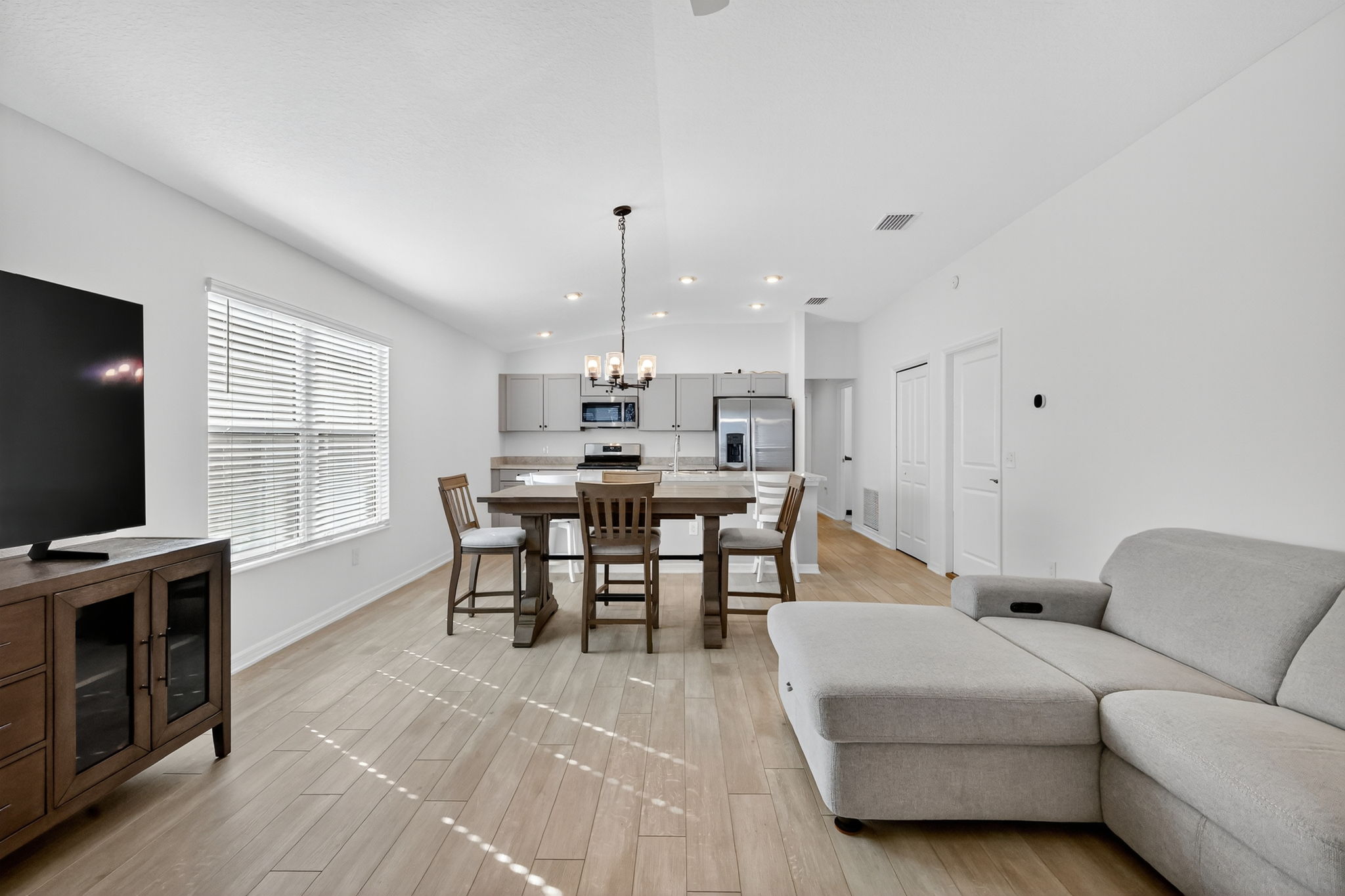Living, Dining, and Kitchen