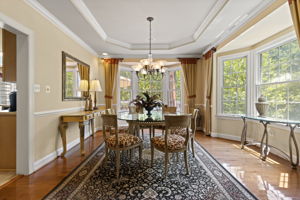 Formal Dining Room with Bay Windows