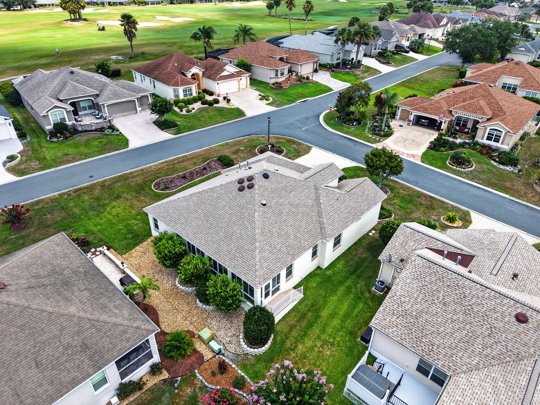 Aerial Rear and Side Elevation with Large Corner Lot and Room For a Pool!