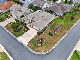 Aerial Front and Side Elevation with Large Corner Lot and Room For a Pool!