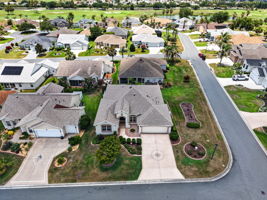 Aerial Front Elevation with Large Corner Lot and Room For a Pool!