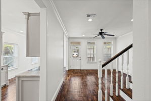 View to front door.