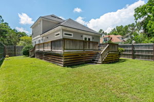 Fenced yard.