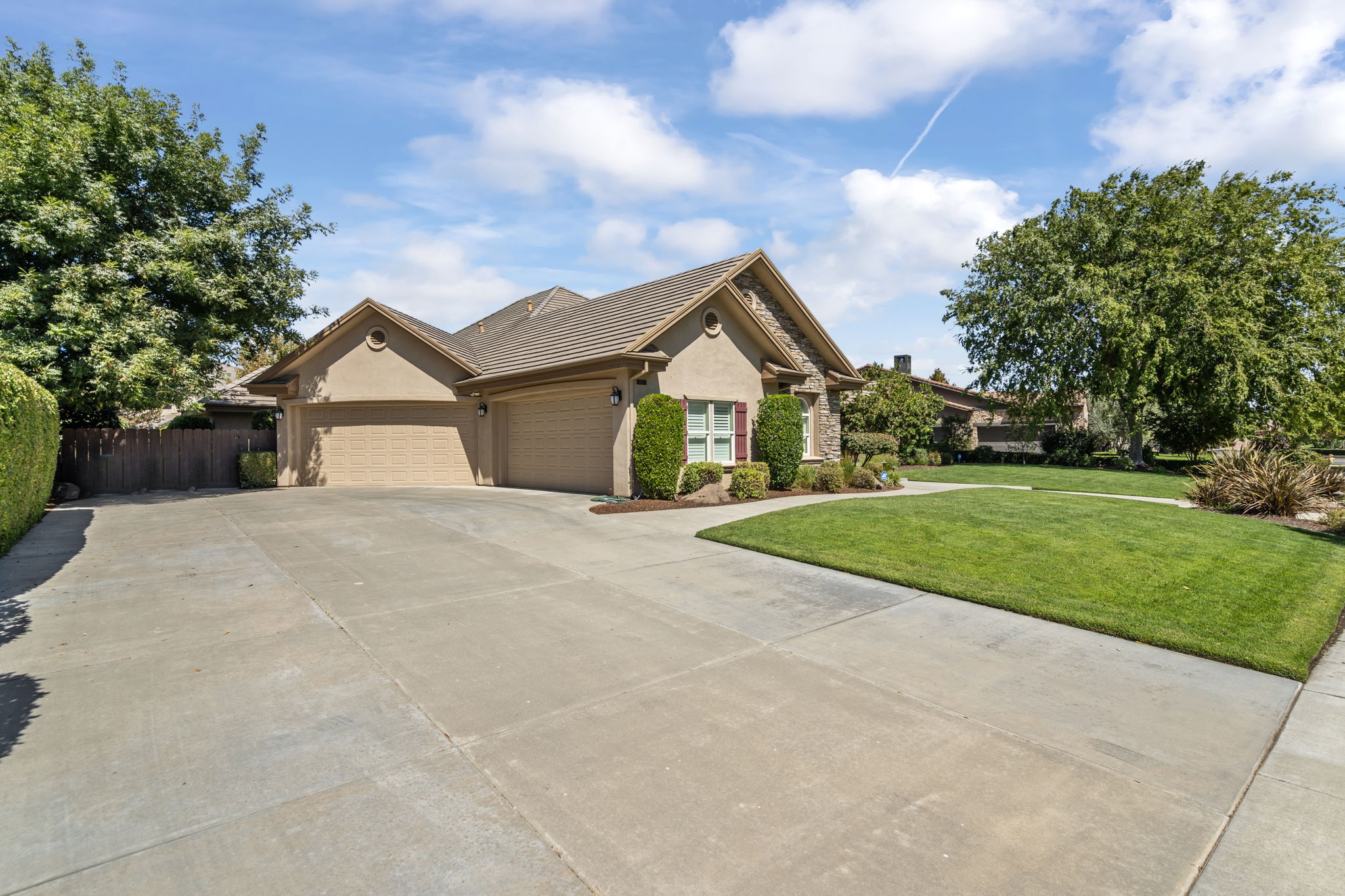 4 car garage with a walk up attic