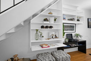 Built-Ins Under Stairs!