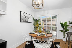 Large Dining Area Overlooking Yard