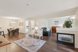 Open Concept Living Room with Access to Balcony