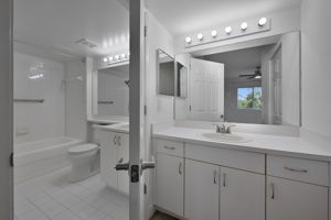 Vanity to Bathroom