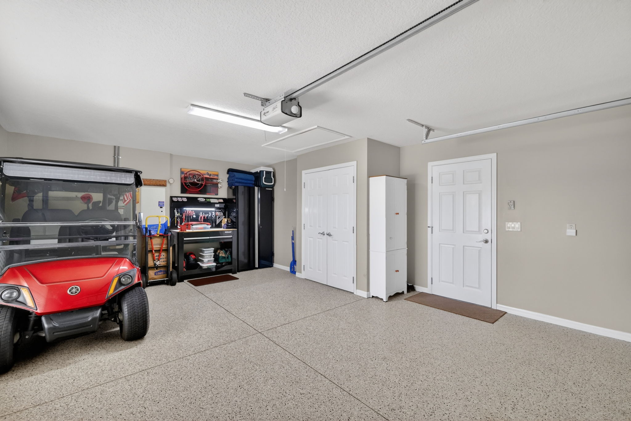 Garage with Epoxy Flooring