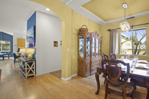 Dining room, view towards kitchen & breakfast area to left