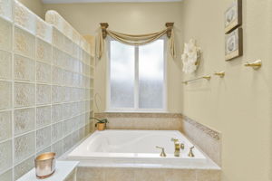 Primary master bath suite with separate shower & tub