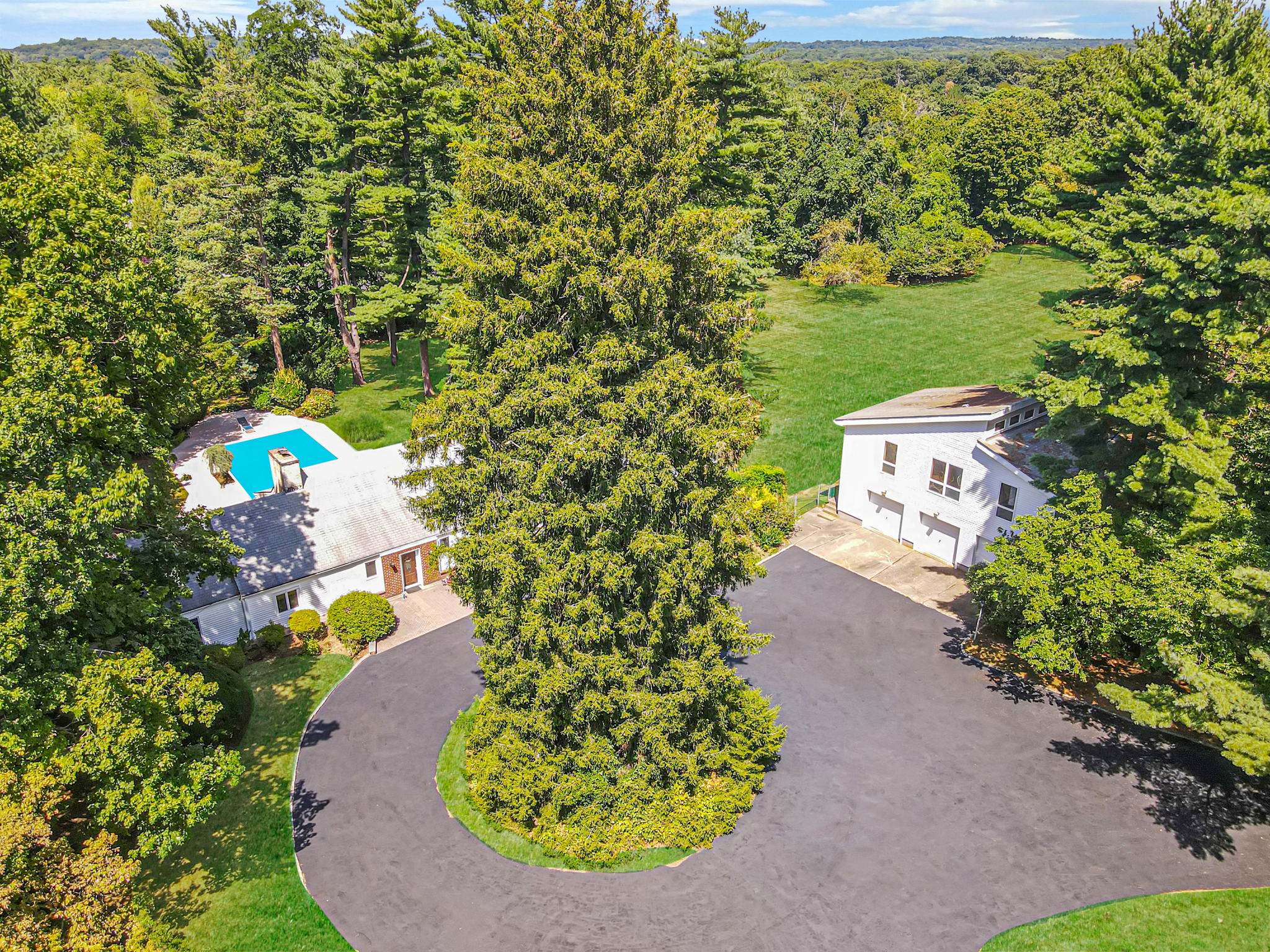 Aerial View of Home and Second Lot
