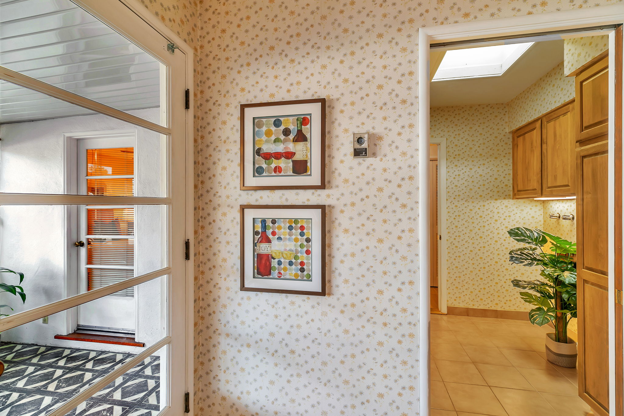 Kitchen door leading to Sunroom