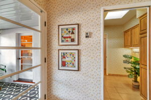 Kitchen door leading to Sunroom