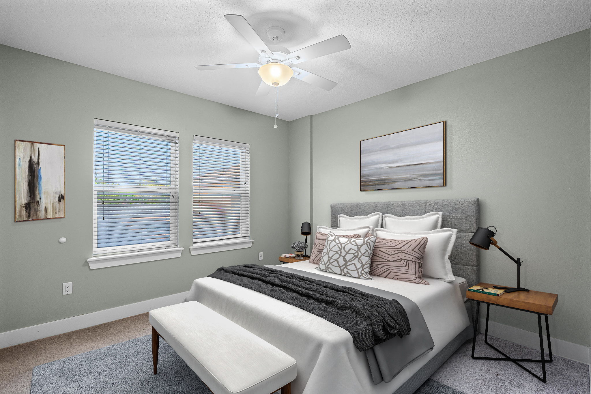 Virtually Staged.  Secondary Bedroom.